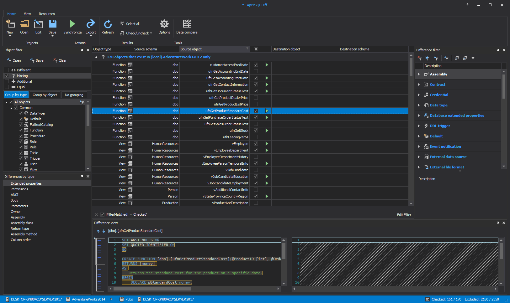 How to restore a SQL Server database backup to an older version of SQL ...