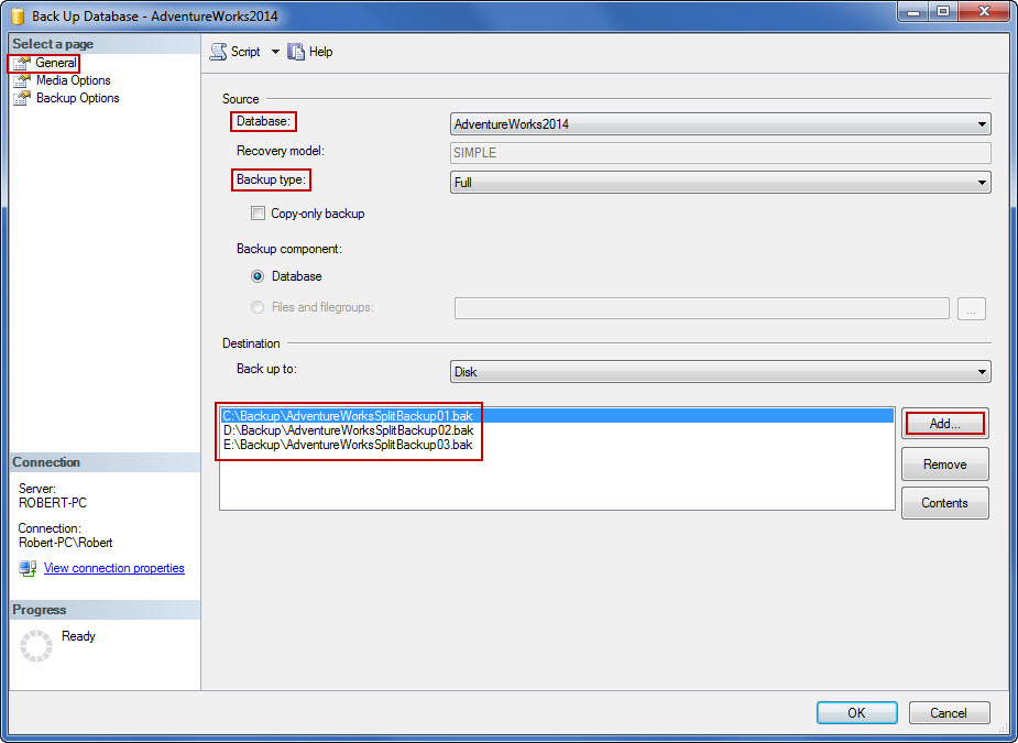 how-to-create-sql-server-database-split-backup-files