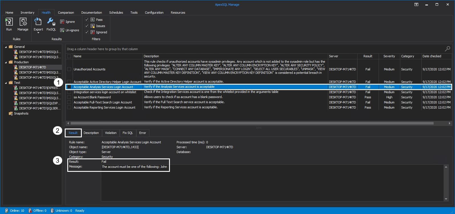 How to perform a custom SQL Server security health check analysis